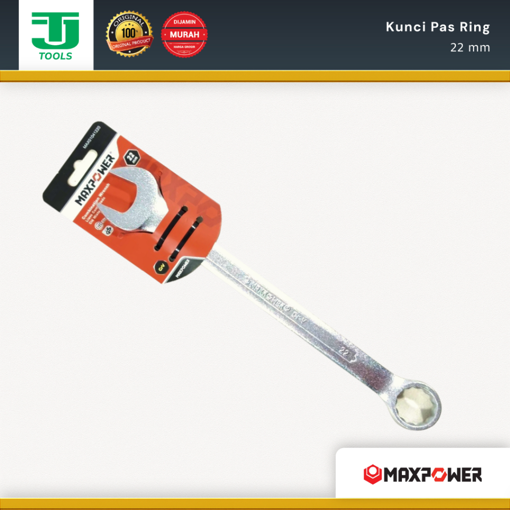 Kunci Pas Ring (22 mm) - Maxpower