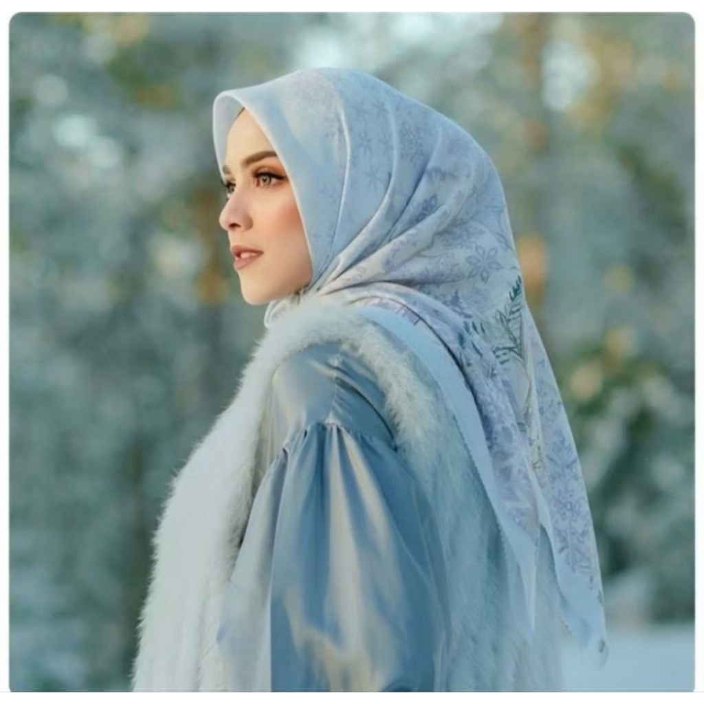 Frozen Ice Water Buttonscarves Voal New