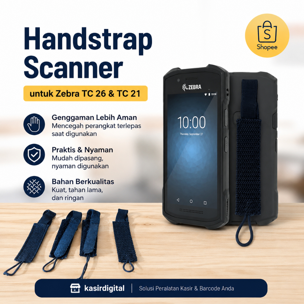 Handstrap Scanner cocok untuk Zebra TC 26 dan Zebra TC 21 Bekas