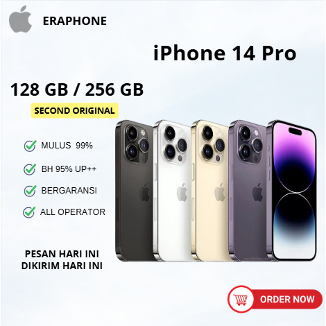 IP 14 PRO 128GB Second Ex inter Original 100% Mulus