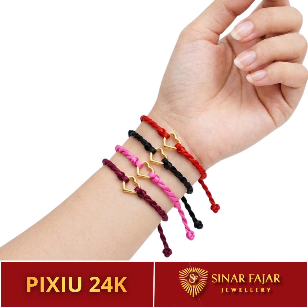 Gelang Tali Pixiu Hati 999 - Sinar Fajar Jewellery