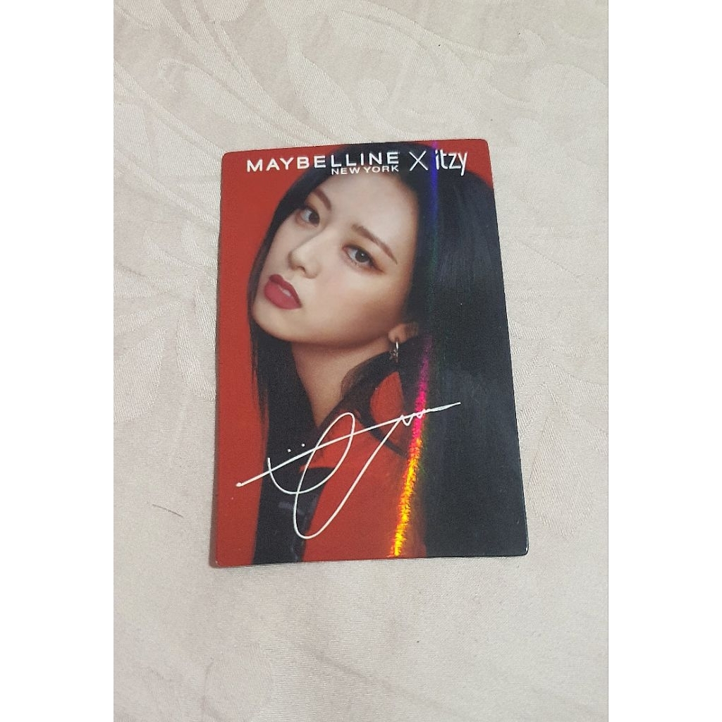 PC/PHOTOCARD OFFICIAL YUNA ITZY X MAYBELLINE