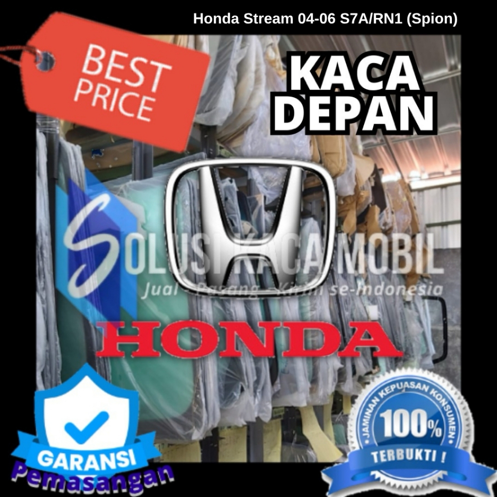 Kaca Depan Mobil Honda Stream 04-06 S7A/RN1 (Spion) Laminated OEM
