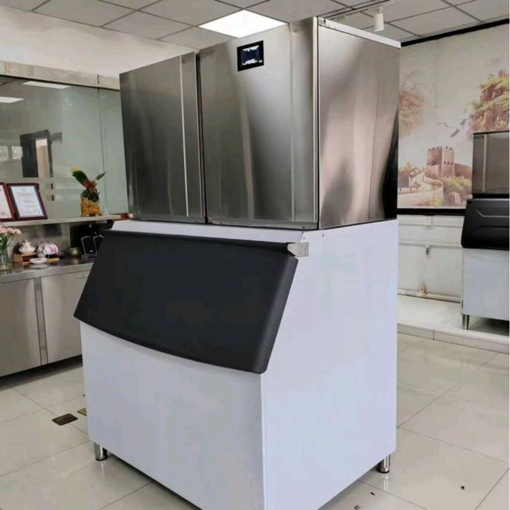 Mesin Pembuat Es Batu Cube / Tube Kristal 1 Ton HZB-1000 Ice Maker Machine Commercial untuk Restoran