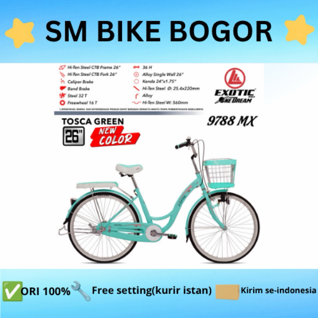 Sepeda perempuan dewasa 24"26"Exotic ET-9788 MX