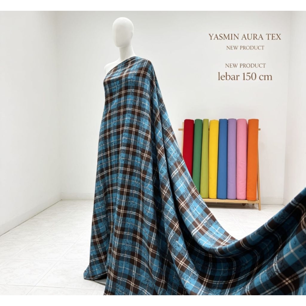 bahan flanel - bahan kotak Bordier / flanel halus