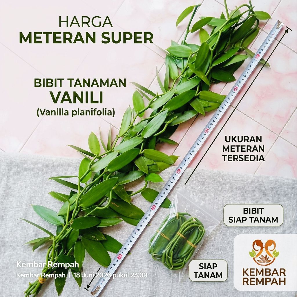 BIBIT TANAMAN VANILI PANILI HARGA METERAN SUPER GENJAH SIAP TANAM