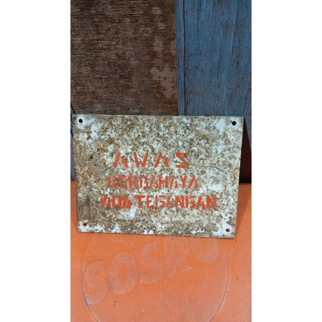 Plakat iklan seng 165rb jadul antik vintage lawas display dianggap mati.