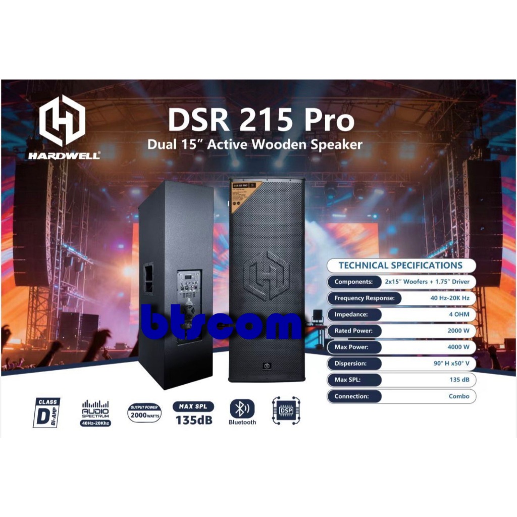 Speaker Aktif 15 Inch Hardwell DSR 215 PRO DSR215PRO Original