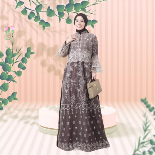 Gamis Brokat Model Terbaru 2026 Isyana Dress Brokat Gamis Kondangan Mewah Baju Dress Wanita Korea St