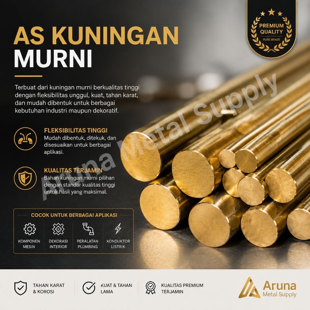 As kuningan diameter 20mm | As kuningan murni