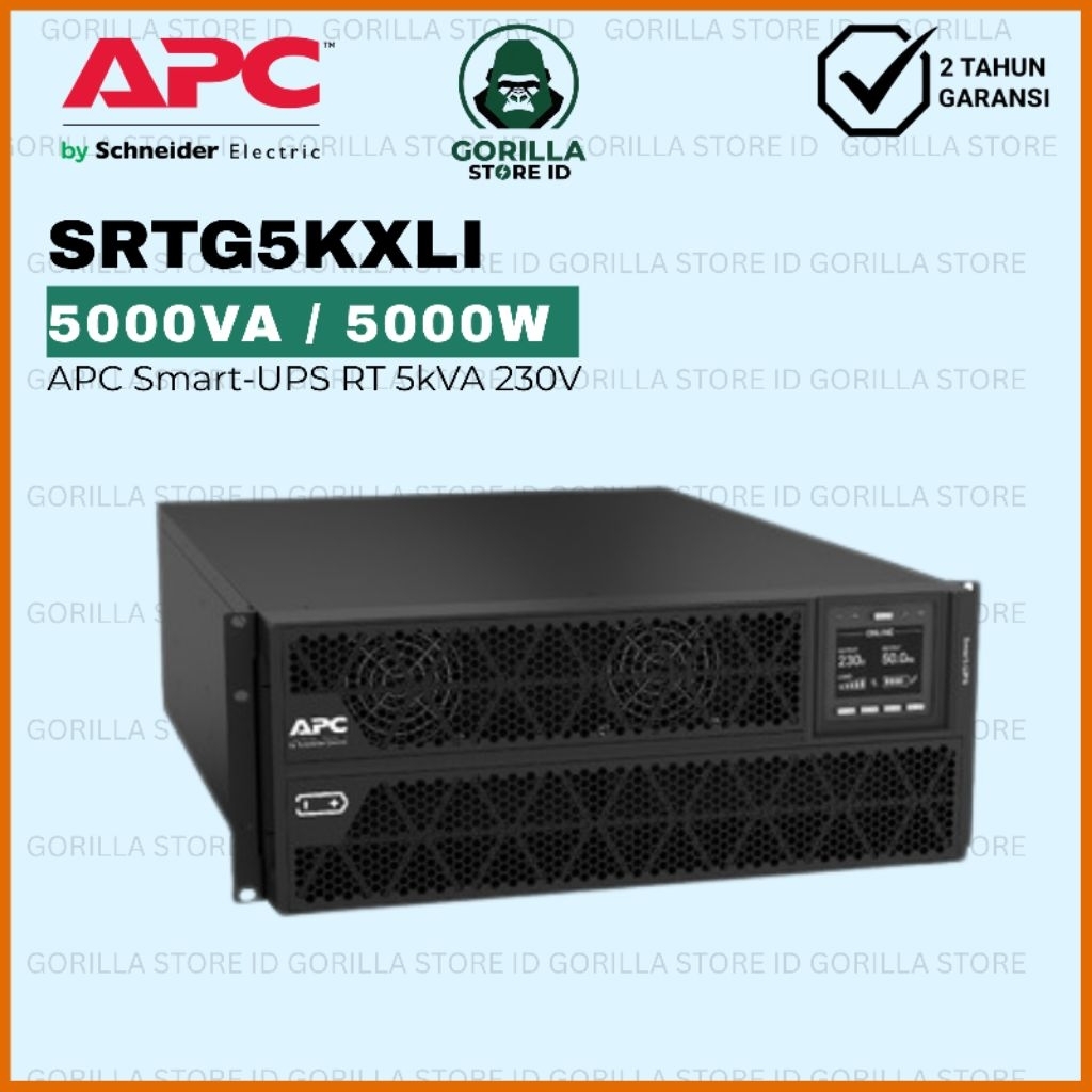 APC SRTG5KXLI Smart UPS Online 5000VA 5000watt Rack / Tower 230V