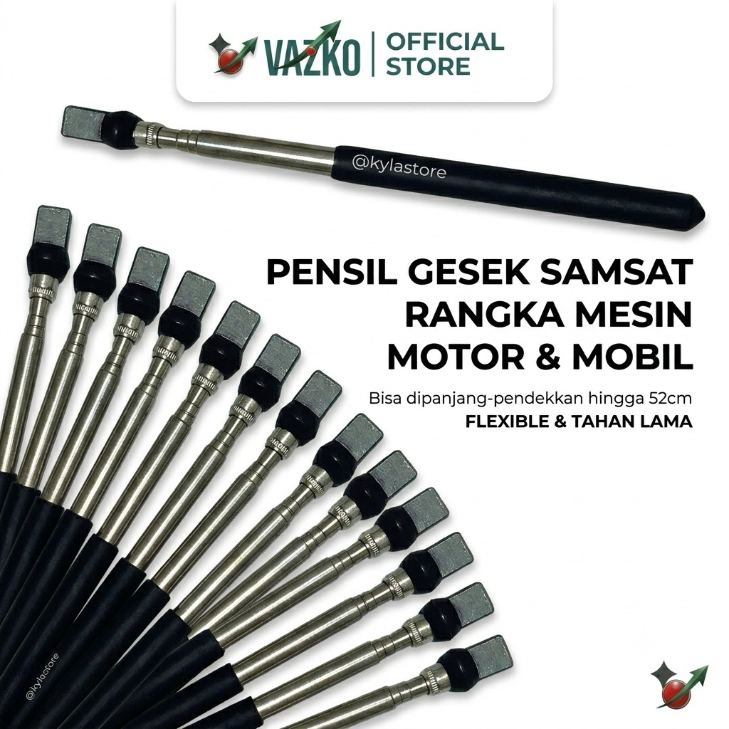 PENSIL GESEK SAMSAT PENSIL GESEK MOTOR LEBAR PEN 1cm