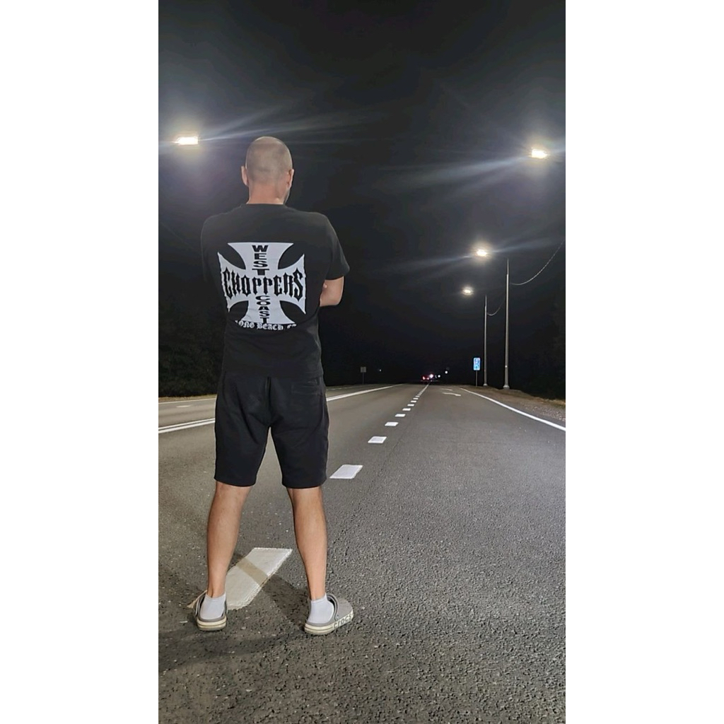 chopper west coats logo short sleeve short new art - kaos pria dewasa