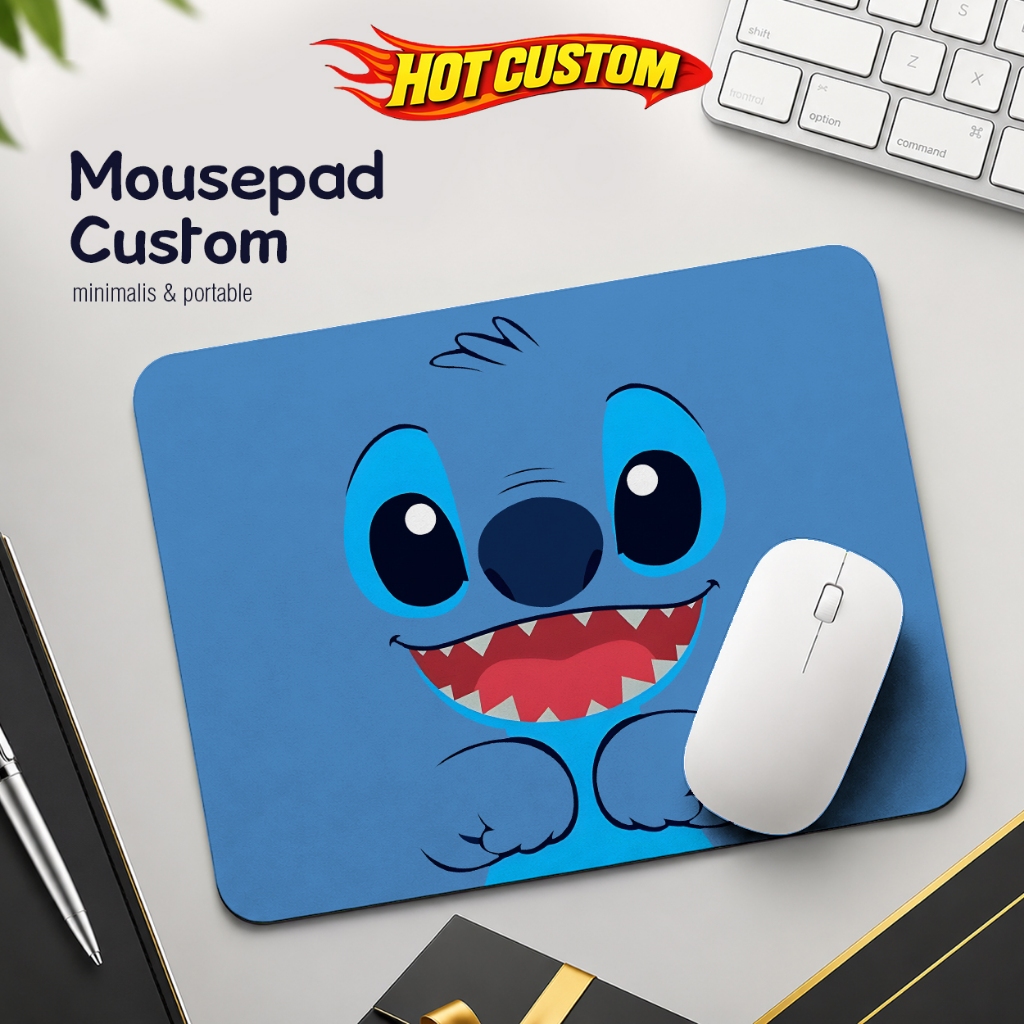 Mousepad Custom Gambar Gaming Alas Mouse Pad - Stich