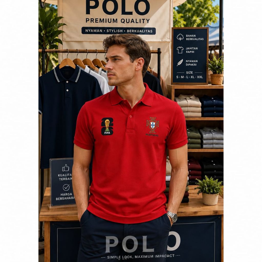 Kaos Polo Premium-Kaos T-Shirt Piala Dunia-Kaos Bola Distro