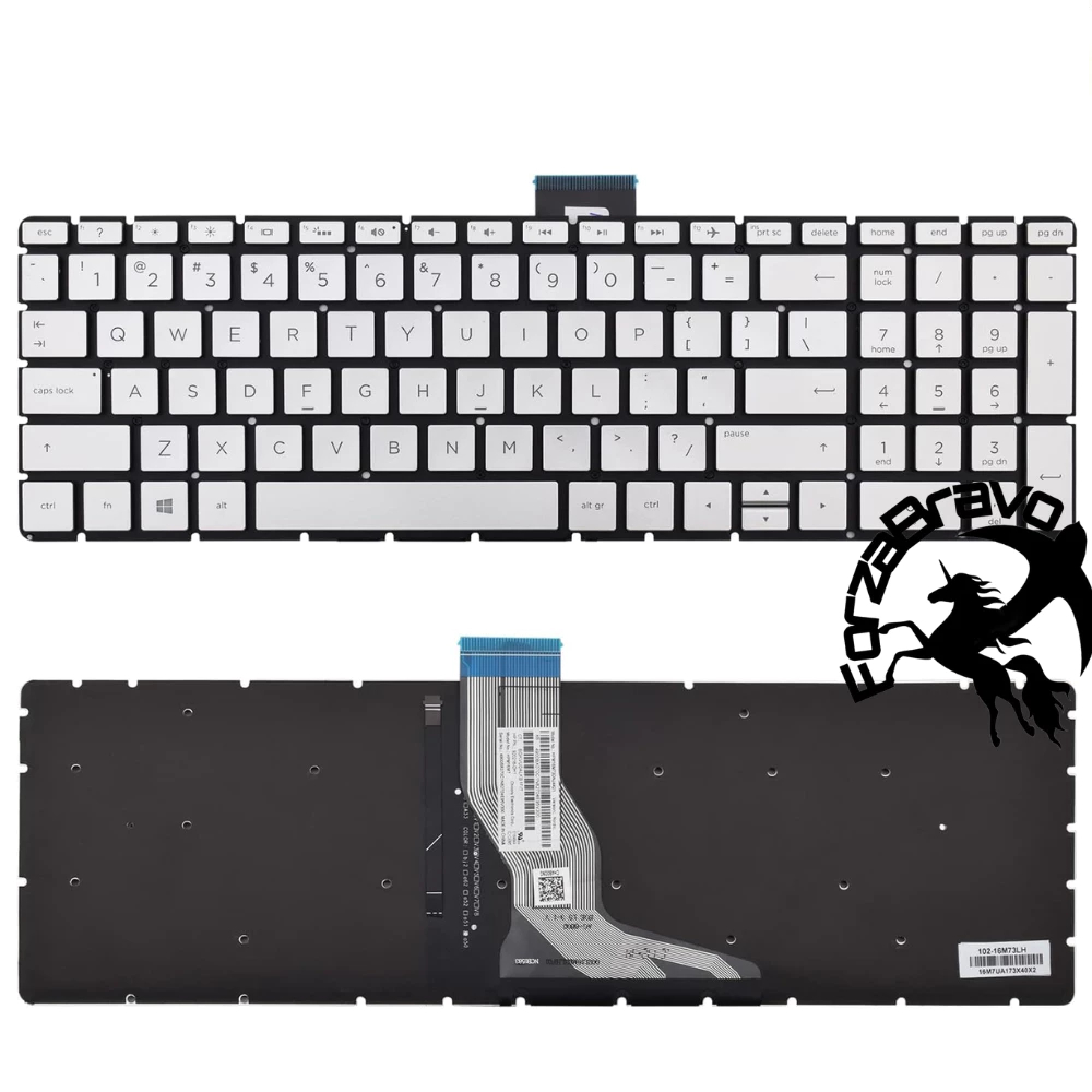 Keyboard Laptop HP 15ef 15-ef 15-ef1033ca 15-ef1082nr 15-ef2126wm 15-ef2127wm Silver With Backlight 