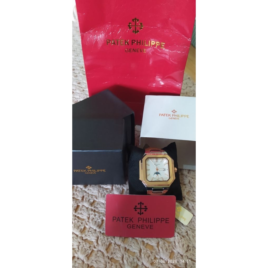 Jam Tangan PP Moonphase Sweep Movement Mewah Bekelas