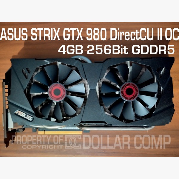 VGA CARD GPU NVIDIA GTX980 ASUS STRIX GTX 980 DirectCU II OC 4GB 256Bit GDDR5 tag GTX 970 GTX 980Ti 