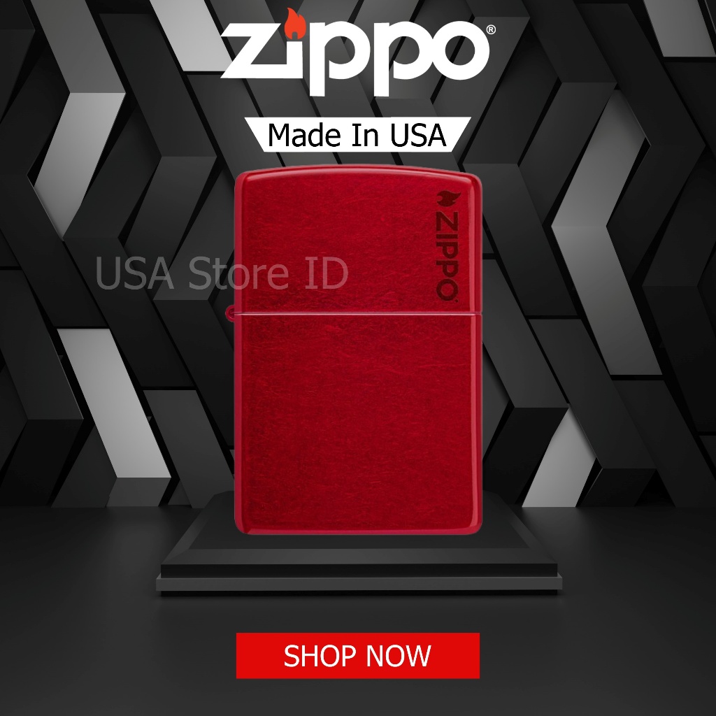 Korek Zippo Classic Candy Apple Red Zippo Logo 21063ZL Original Made In USA