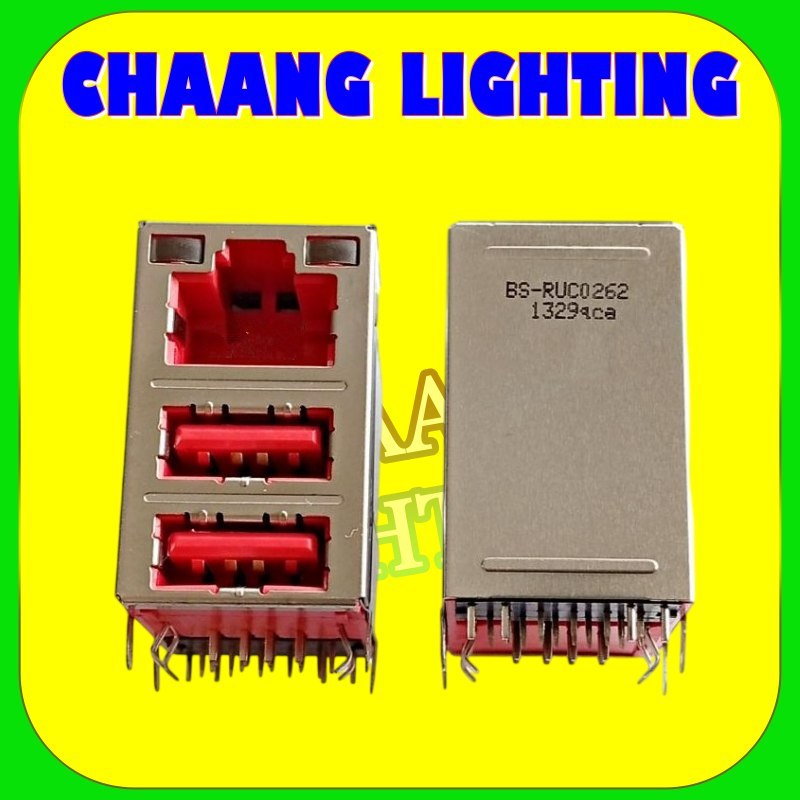 LAN RJ45 10PIN CAT 8 2PIN LED INDIKATOR + SOCKET USB A 4PIN SOCKET RJ45 + SOKET USB A