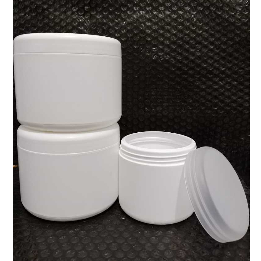 POT LULUR 1000GR/500GR/POT TOPLES/PUTIH/BAHAN PP/WADAH