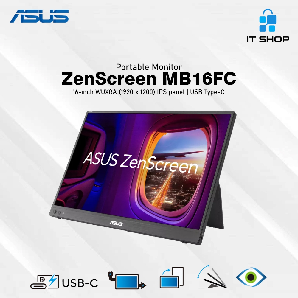 ASUS Portable Monitor ZenScreen MB16FC 16-inch IPS Panel