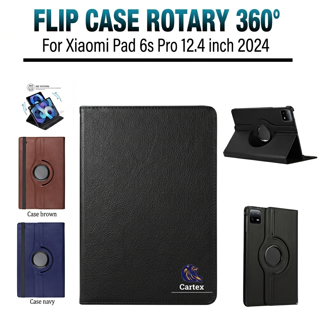 Case Rotary Xiaomi pad 6s pro 12.4 inch 2024 / Case Xiaomi pad 6s pro / Casing Xiaomi pad 6s pro  Xi