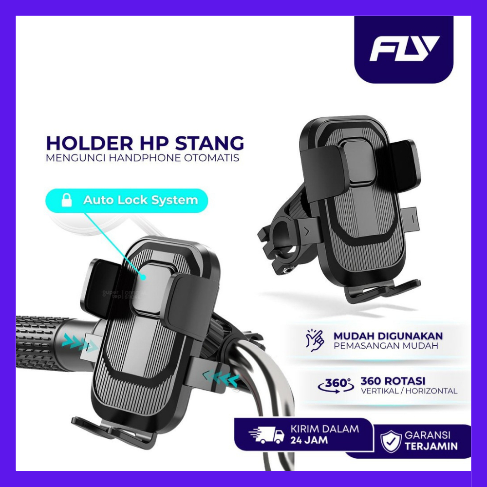 Bike Handphone Phone Holder HP Stang Sepeda Motor Holder Handphone motor di stang dudukan hp