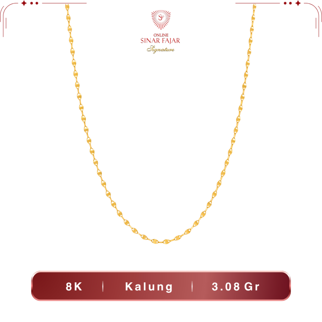 Kalung Emas Rante Model Biji Timun Toscano Glossy 8K Terpercaya - Sinar Fajar