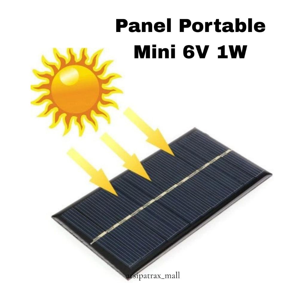 Panel Surya Solar Cell Mini 6v 1w Cas HP Powerbank 18650 Panel Surya