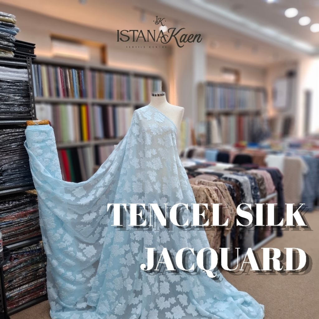 Tencel Silk Jacquard | Tencel Jaguar | Jaguar Tensel | Tensil | Kain Meteran | Kaen Kebaya -ISTANAKA