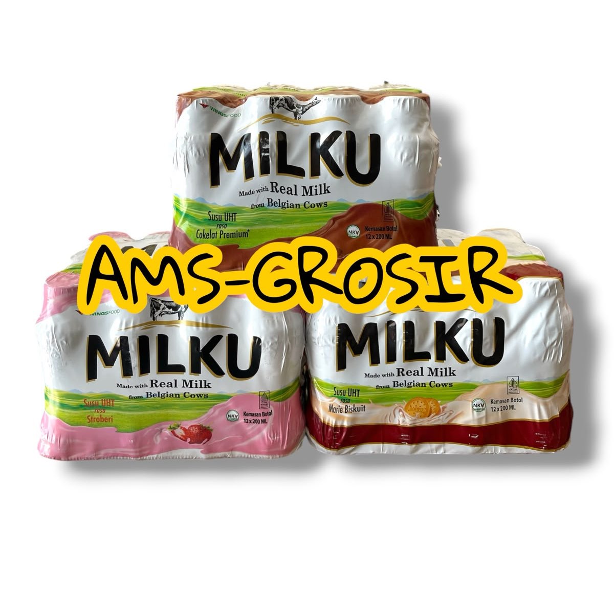 MILKU BOTOL 200ML PAK ( 12 PCS )