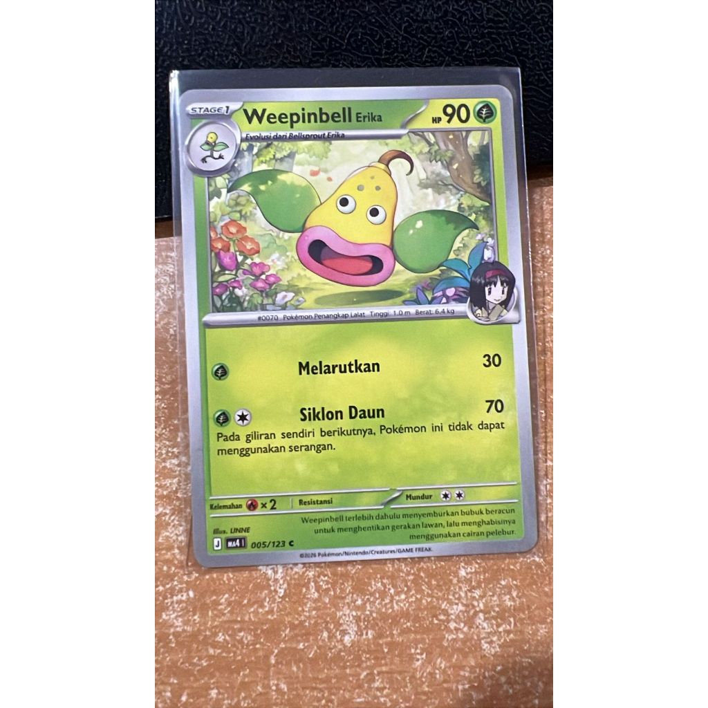 Weepinbell Erika C 005/123 Ledakan Peniada Pokemon TCG