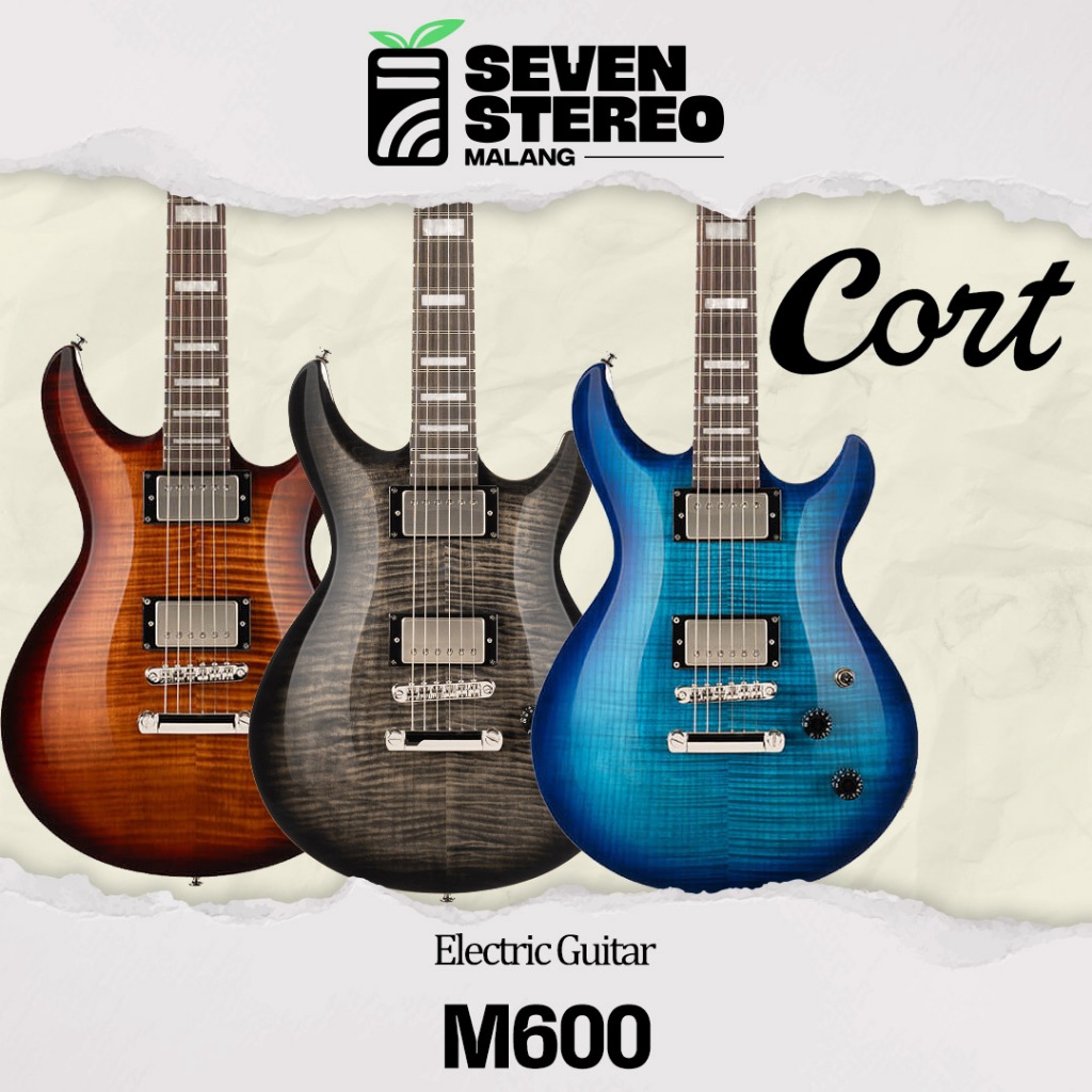 Cort M600 Electric Guitar – Gitar Elektrik Mahogany Flamed Maple