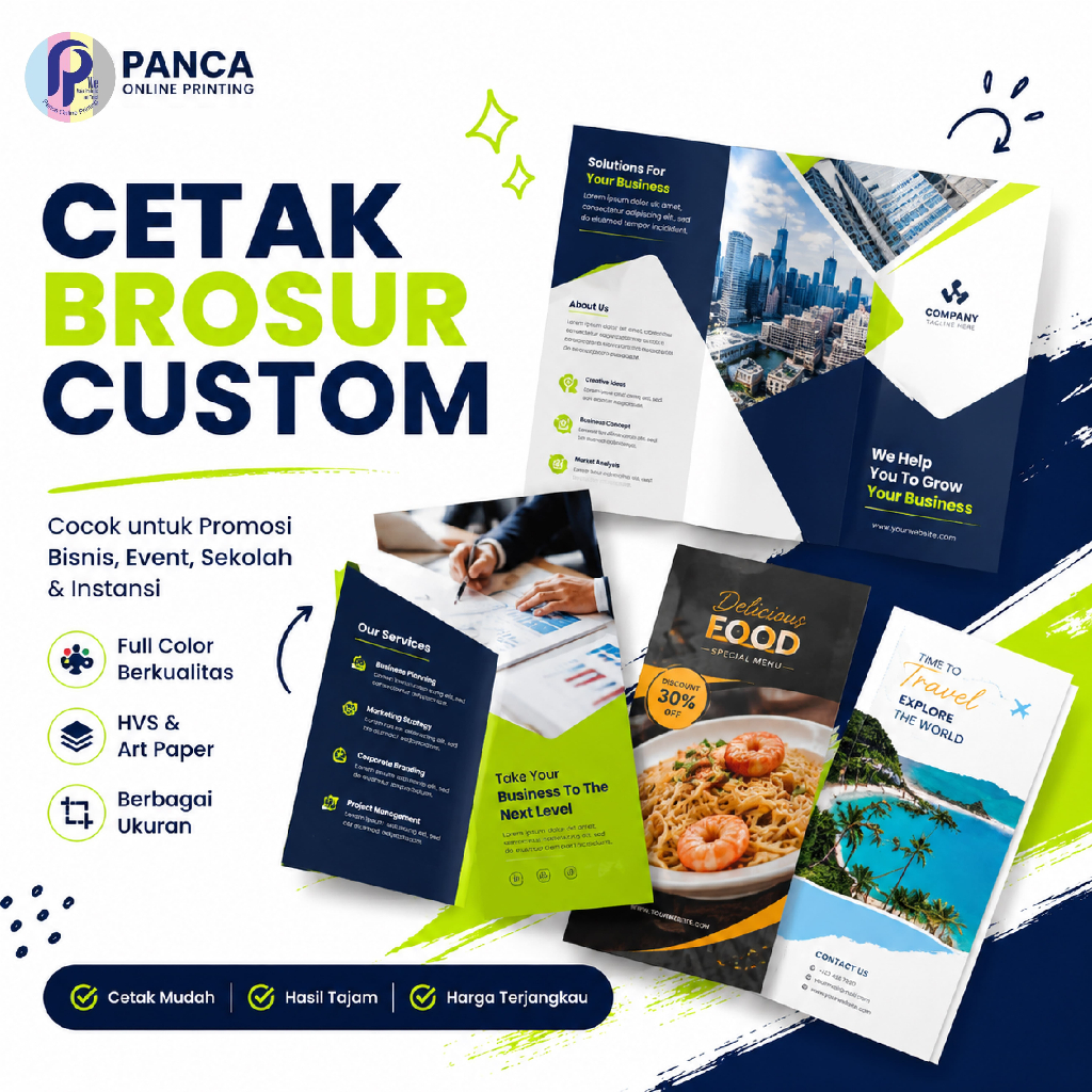 CETAK BROSUR 1 RIM Art Paper 120gsm
