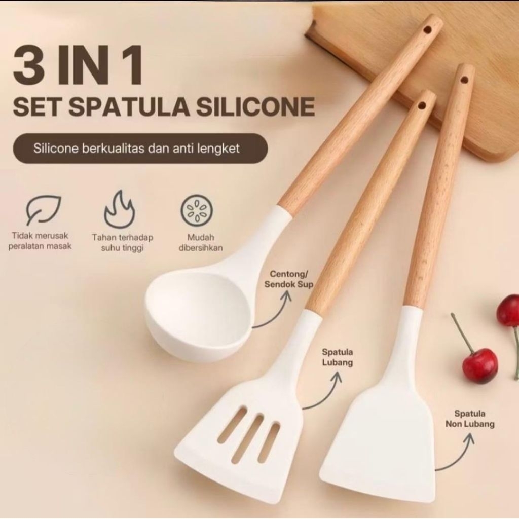 Spatula Silicone  31n1 Alat Masak Silikon Set Cooking Utensil Set BPA Free