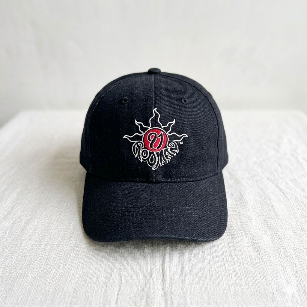 Topi Vintage Hat Dennis Rodman Converse Tribal Sun NBA Chicago Bulls 91 Rare Preloved Second Origina