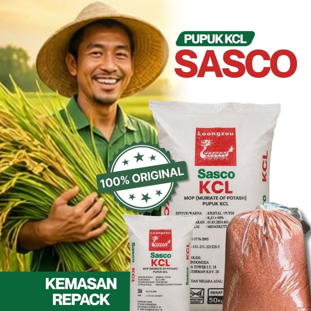 PUPUK KCL/MOP SASCO KEMASAN REPACK