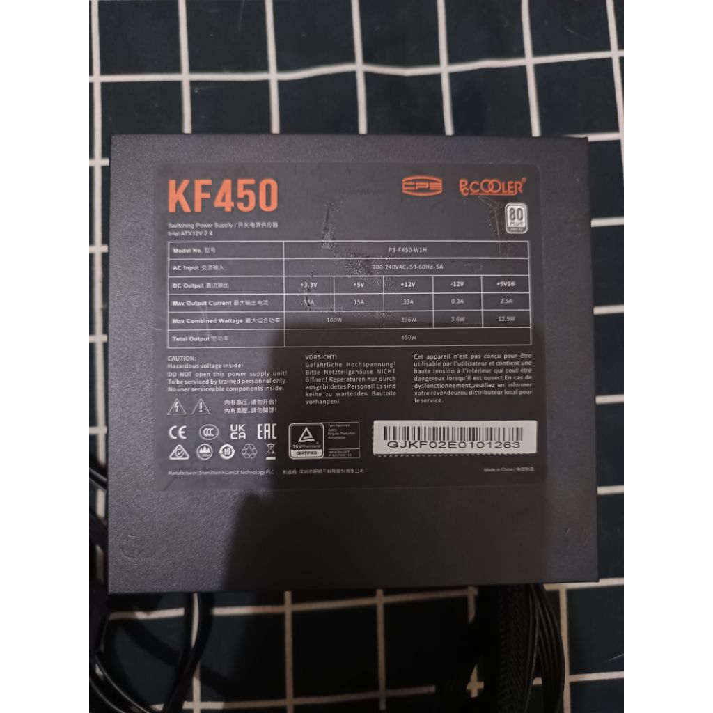 PSU PC Cooler KF450 80+ White