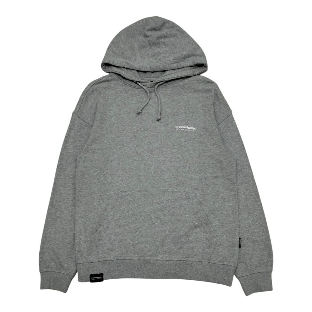 HOODIE GROOVERHYME LOGO ABU / GREY MISTY SECOND ORIGINAL