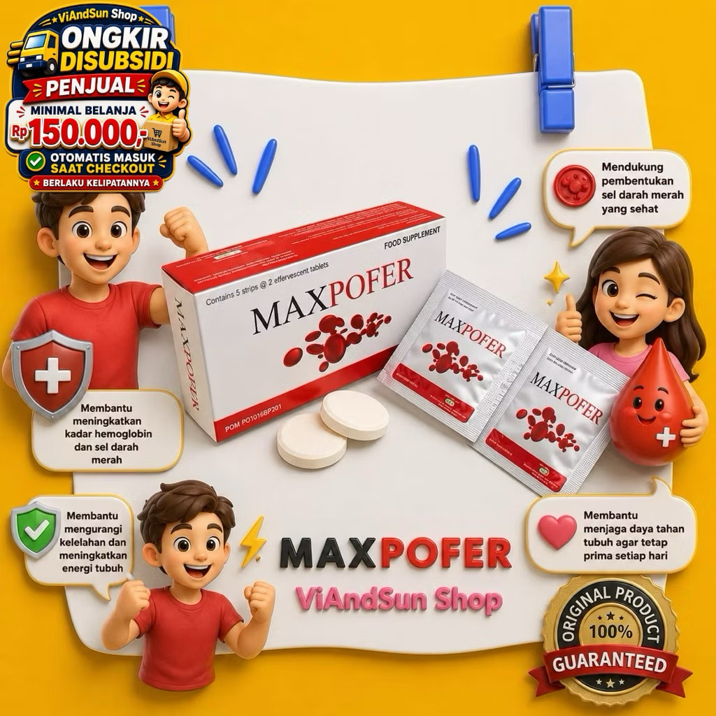MAXPOFER Tablet EFfervecent - Vitamin Penambah darah - Bumil
