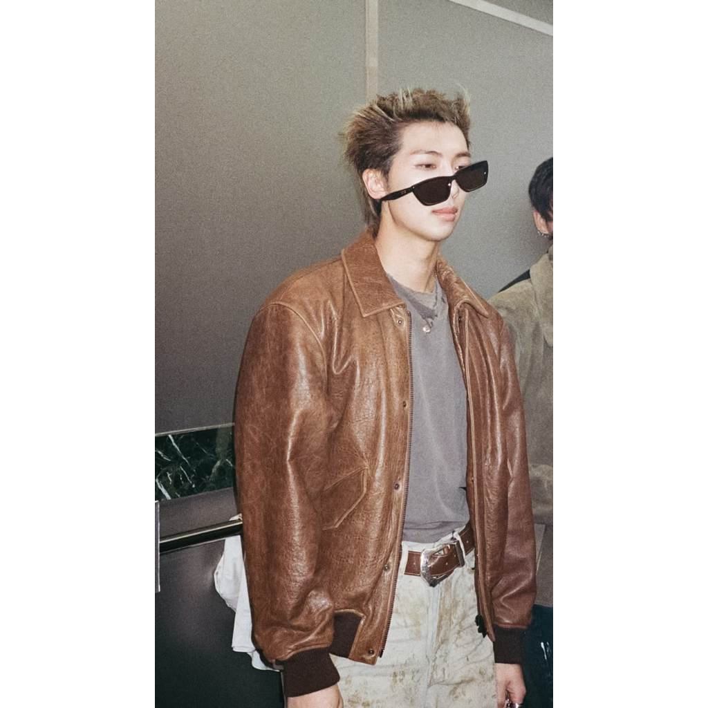 BTS Outfit Konser Arirang Jaket Kulit Unisex