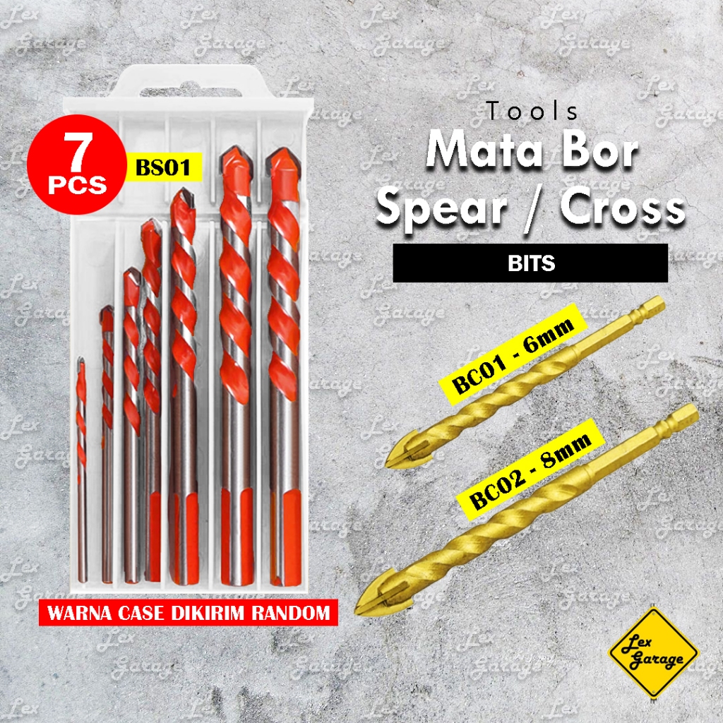 Mata Bor Besi Beton Kayu Keramik Granit Kaca Set Cordless Listrik