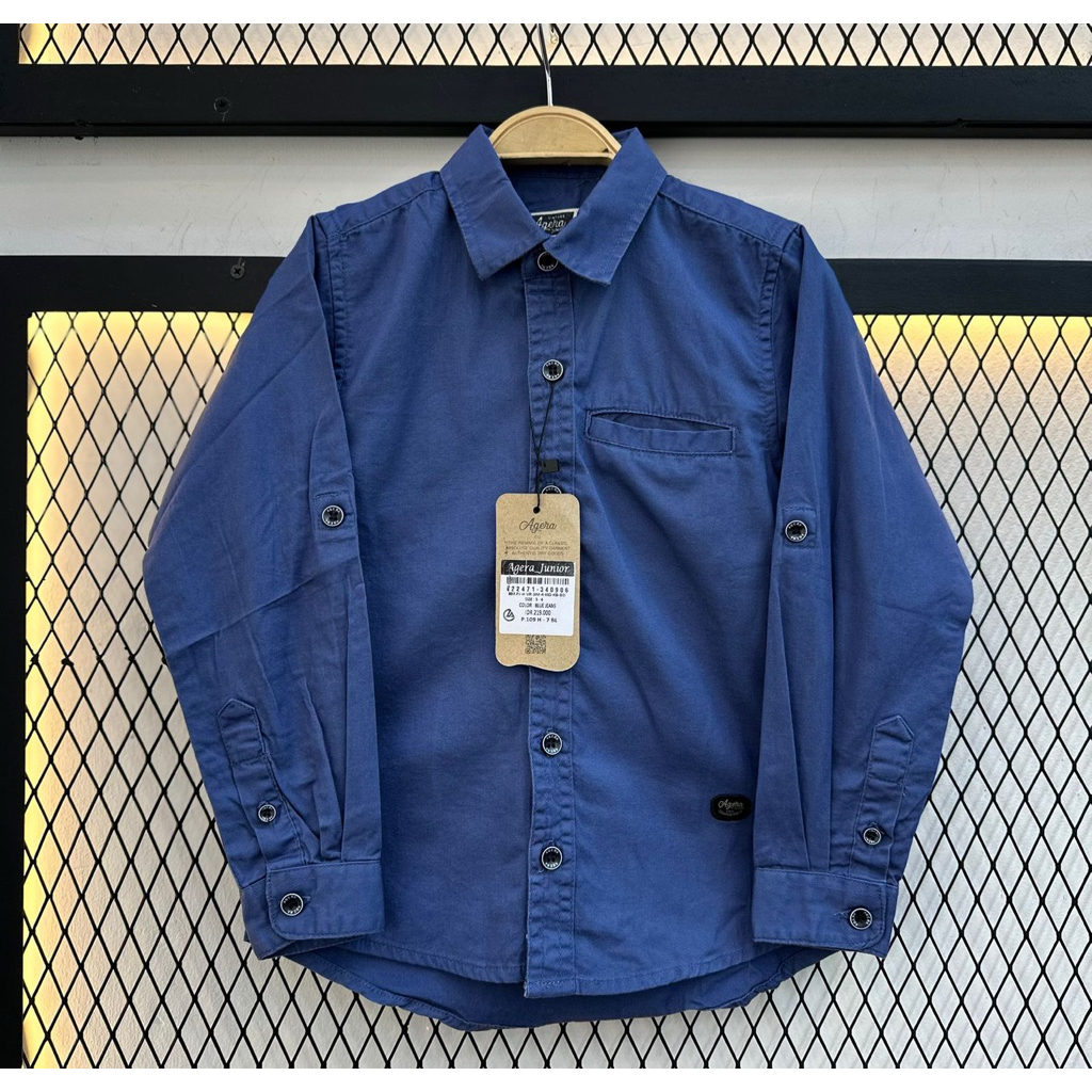 Kemeja Lengan Panjang Agera Junior Soft Cotton Premium
