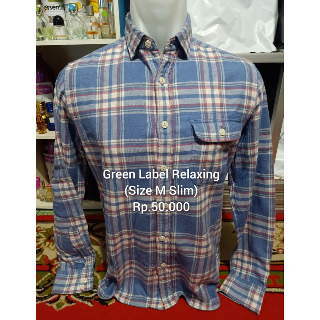 Kemeja Flanel Green Label Relaxing