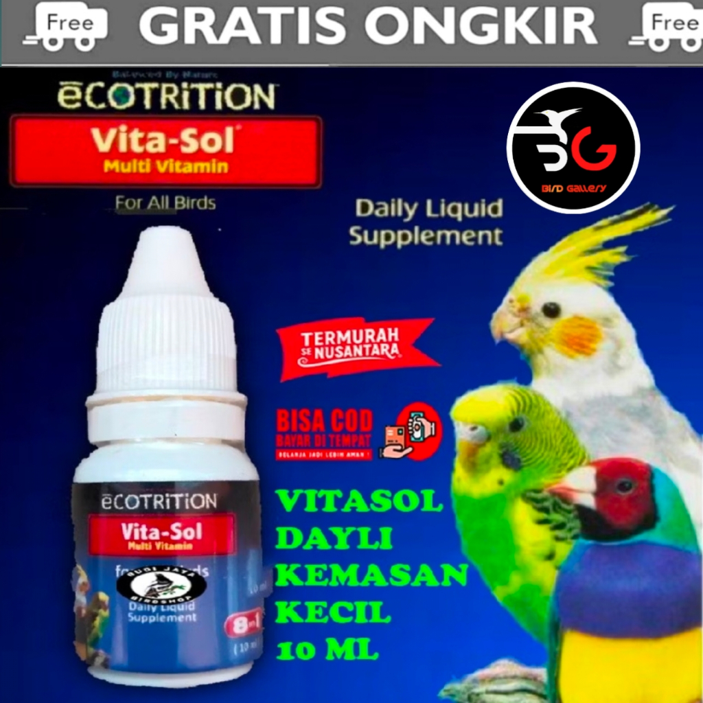 VITASOL VITAMIN BURUNG DOSIS TINGGI ECOTRITION VITASOL 10 ML
