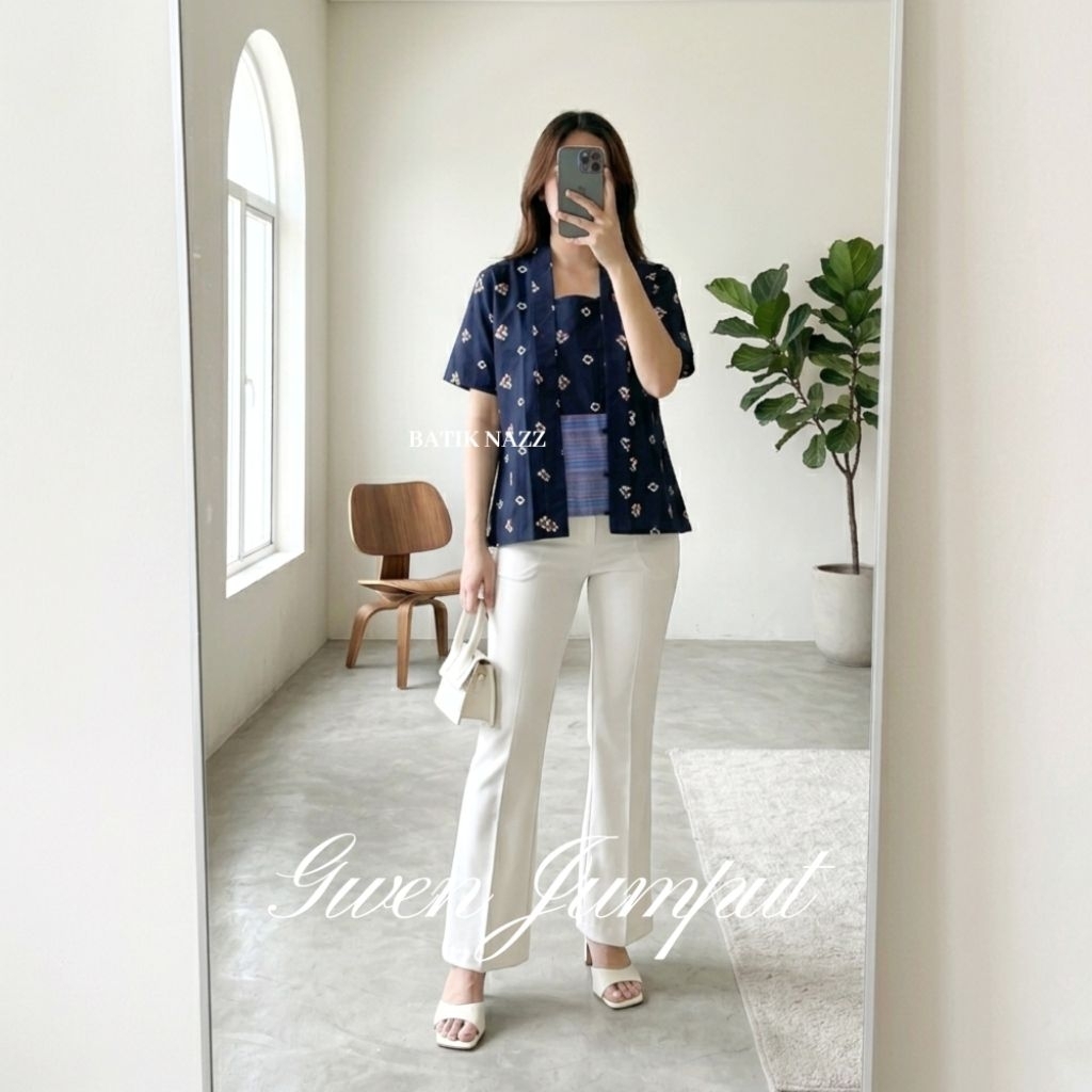 Kebaya Kutubaru Jumputan ORI Modern Lurik - Gwen Jumput