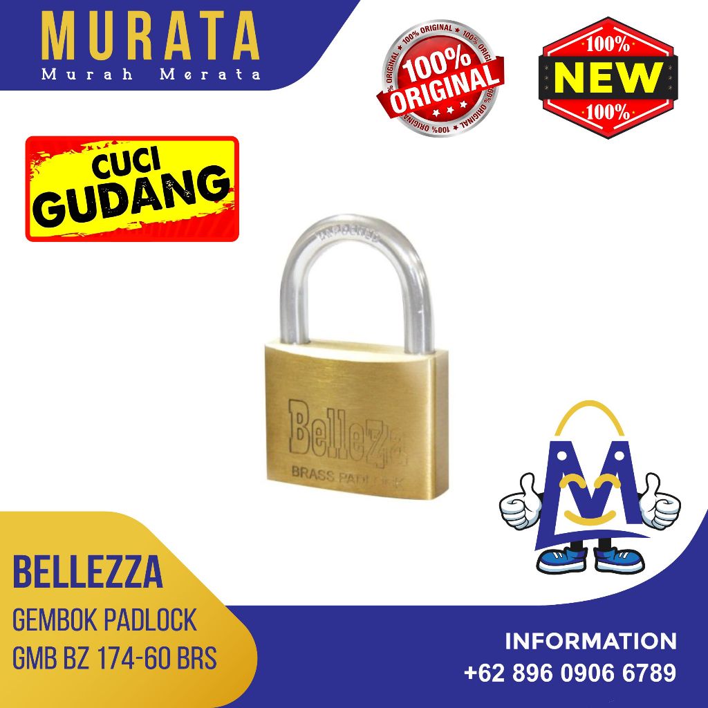 Bellezza - Gembok / Padlock Gmb Bz 174 60 / Bz174 60 / Bz17460 Brs