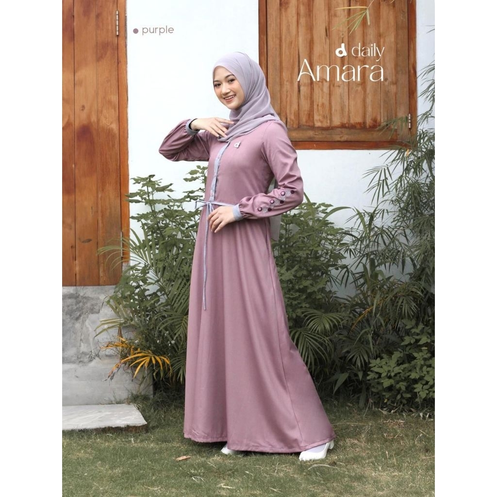 SIZE L PROMO ABAYA MUSLIM DANNIS D'DAILY AMARA WARNA PURPLE / SALE DANNIS / ABAYA DANNIS / GAMIS DAN